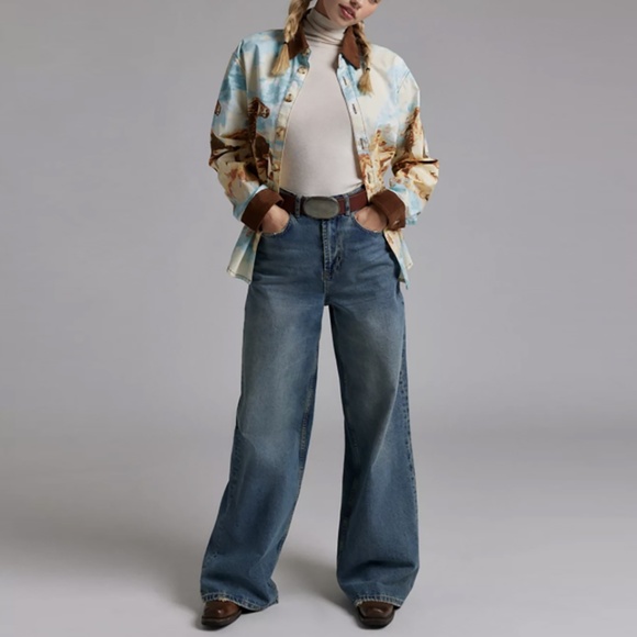 Urban Outfitters Horse Print Twill Chore Shacket Women’s Medium - Picture 5 of 15